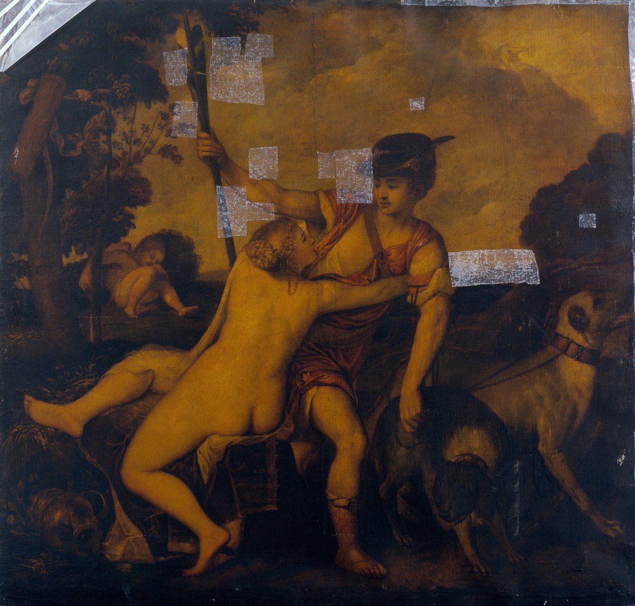 Venus og Adonis av Tiziano Vecelli