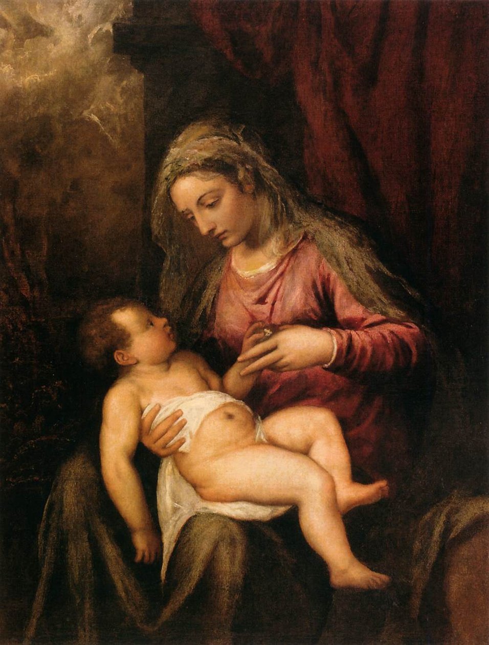 Jomfru og barn av Tiziano Vecelli