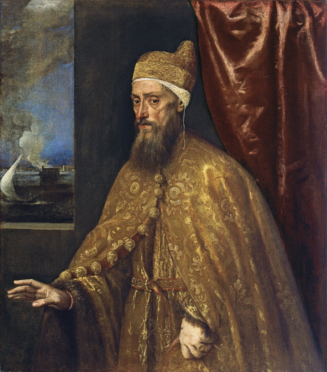 Portrett av Doge Francesco Venier av Tiziano Vecelli