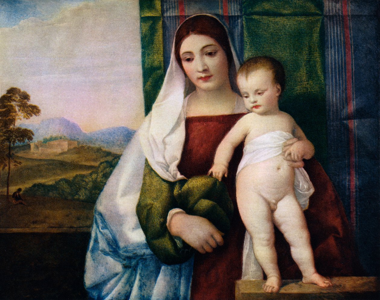 The Gypsy Madonna, c1510, 1937 av Tiziano Vecelli