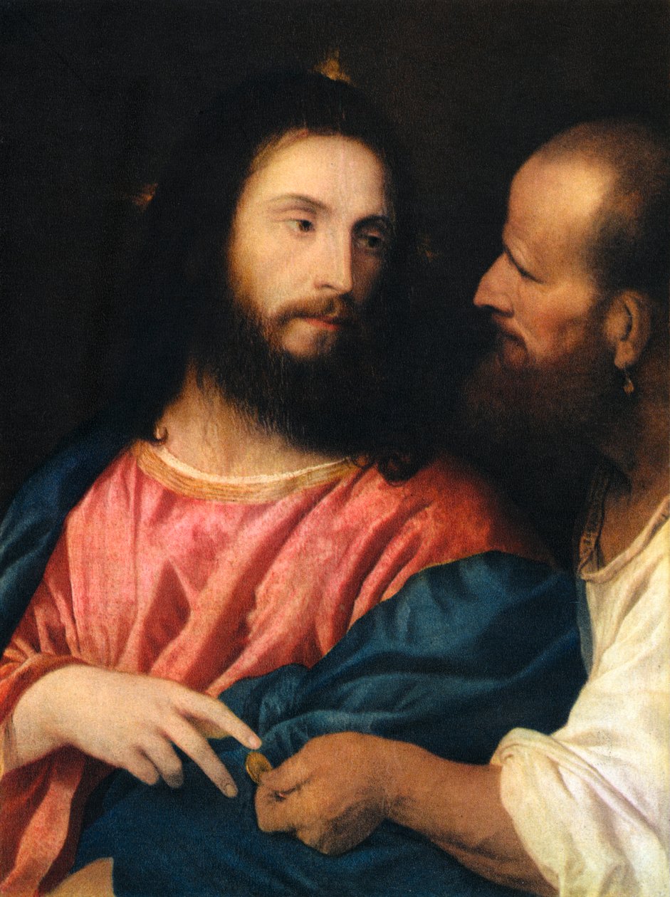 The Tribute Money, 1518, 1937 av Tiziano Vecelli