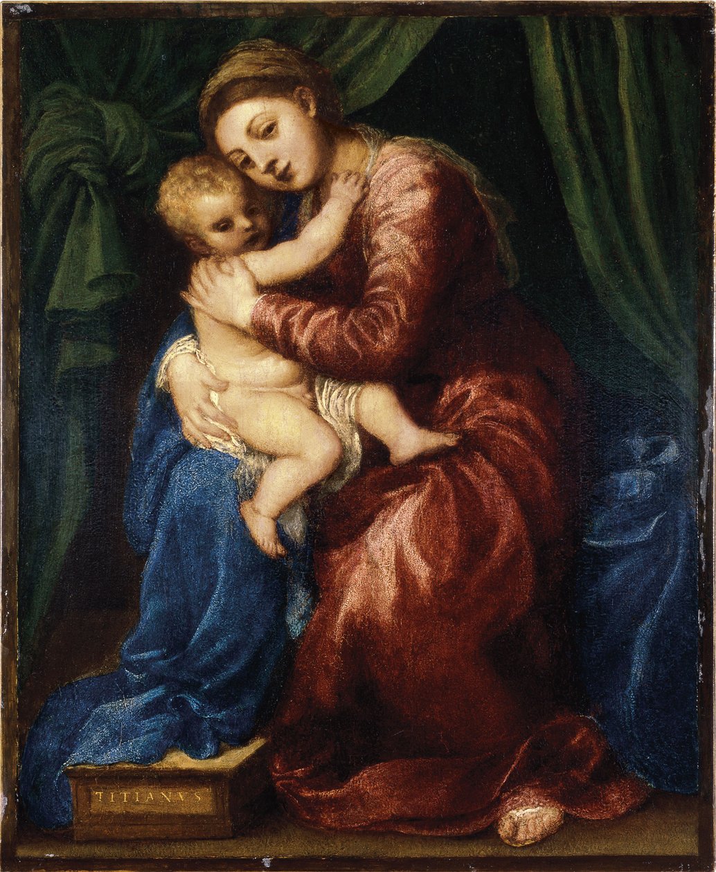 Jomfruen og barnet av Tiziano Vecelli