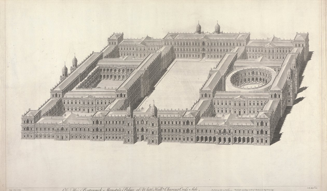 Palace of Whitehall. The Charing Cross Side. av Tobias Müller