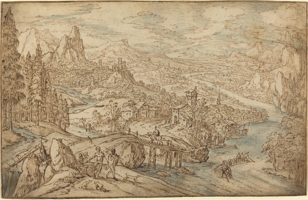 Elvelandskap av Tobias Verhaecht
