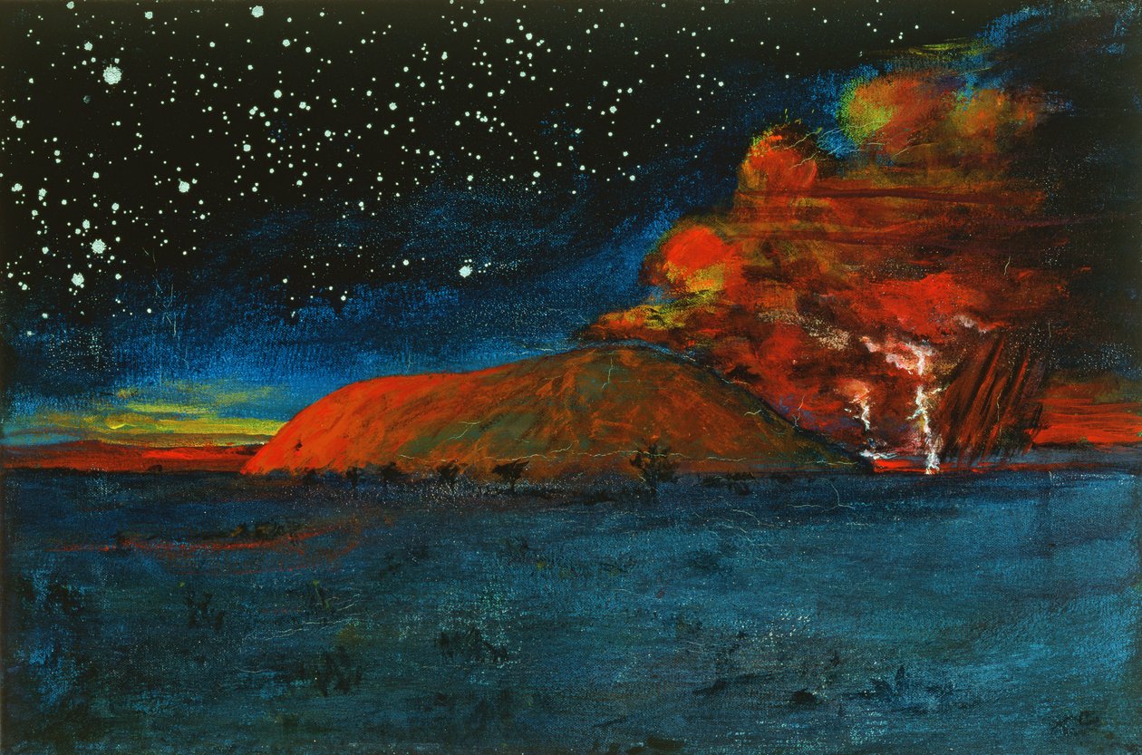 Uluru Dawn (akryl på lerret) av Tom Cook