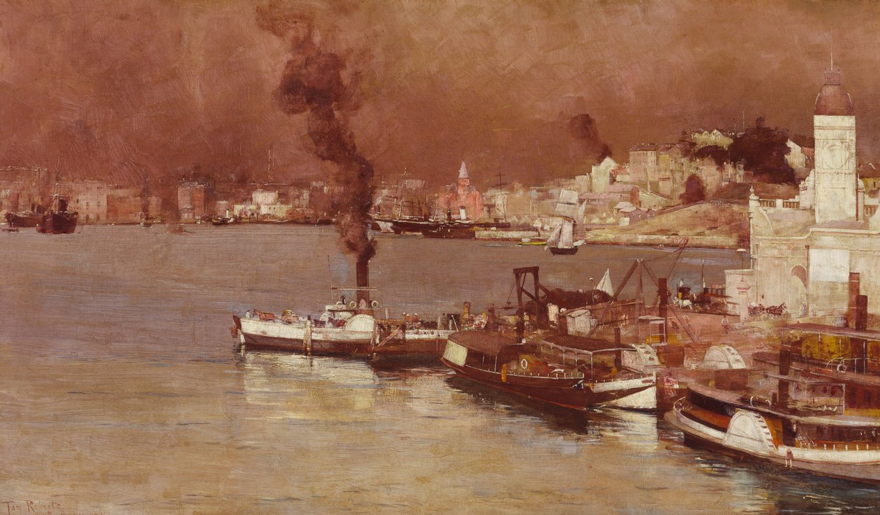 En høstmorgen, Milsons Point, Sydney av Tom Roberts