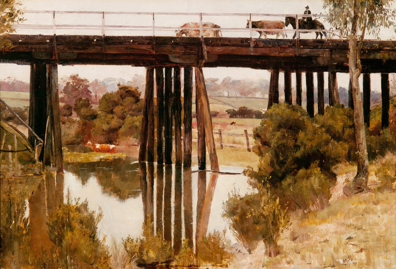 Vintermorgen etter regn, Gardiners Creek av Tom Roberts