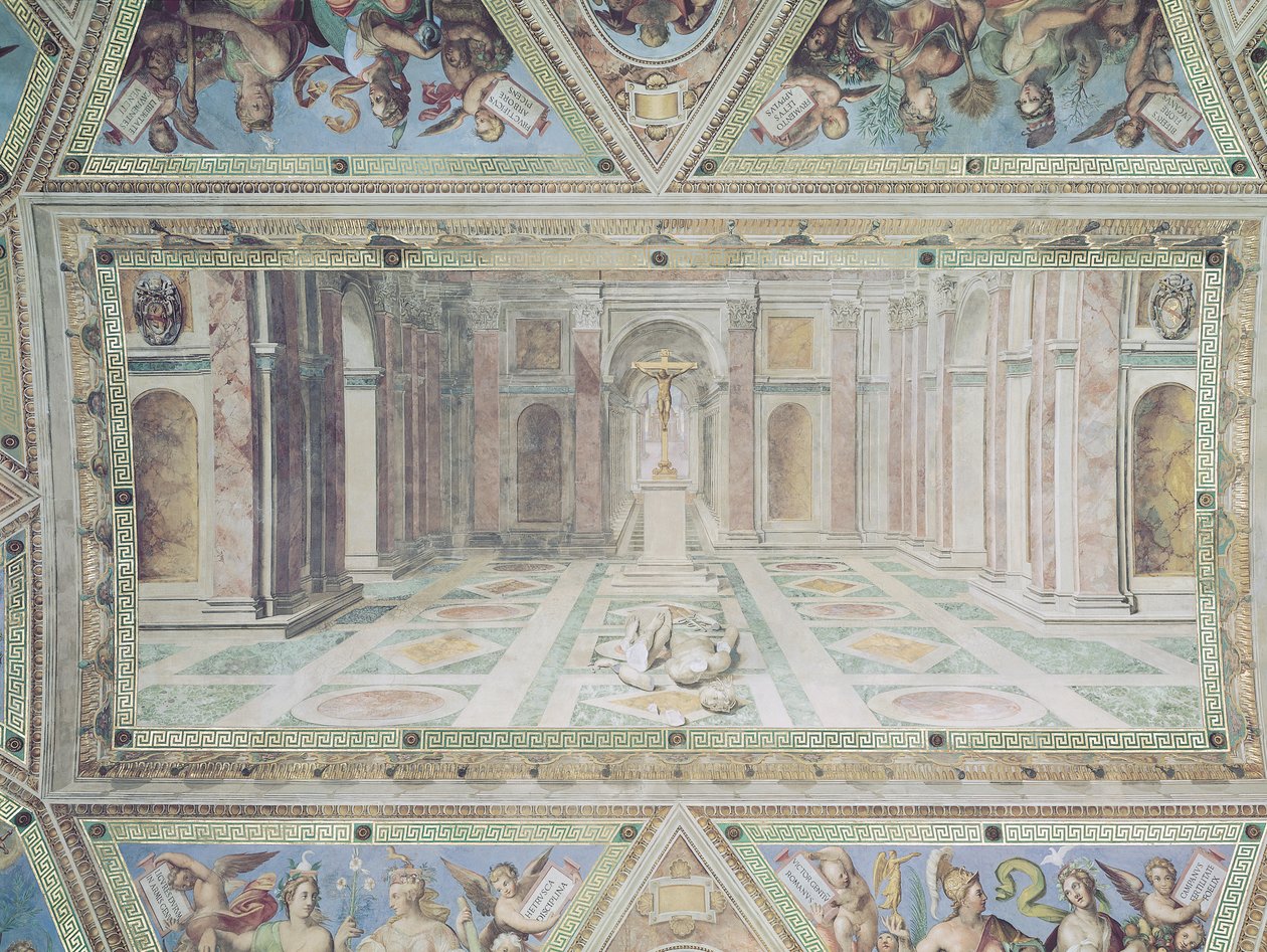 Kristendommens triumf, fra Raphael-rommene av Tommaso Laureti
