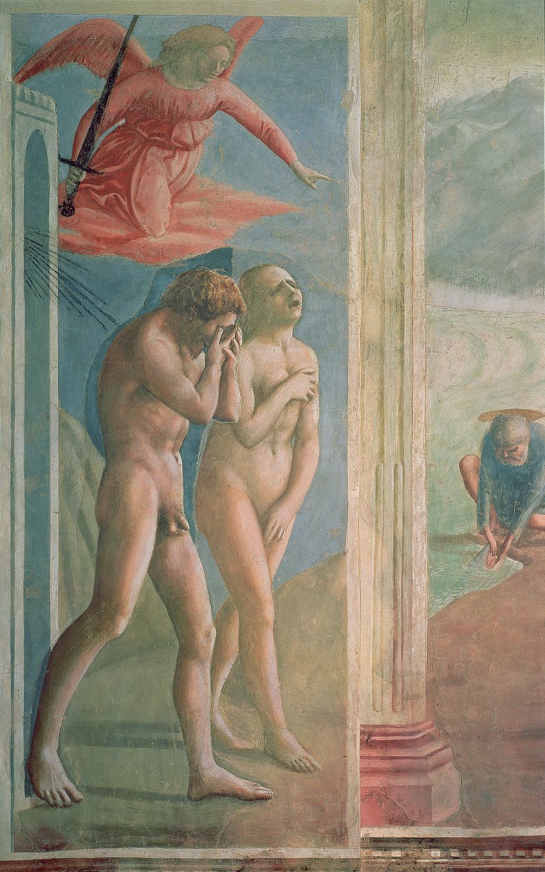 Adam og Eva forvist fra paradis, ca. 1427 (etter restaurering) (se også 200134 og 428037) av Tommaso Masaccio