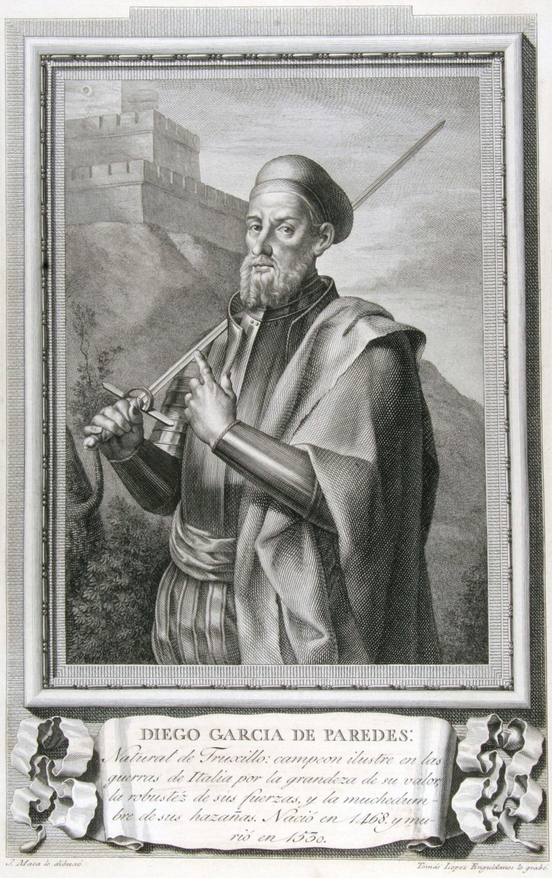 Portrett av Diego García de Paredes (1468 - 1533) av Tomás López Enguídanos