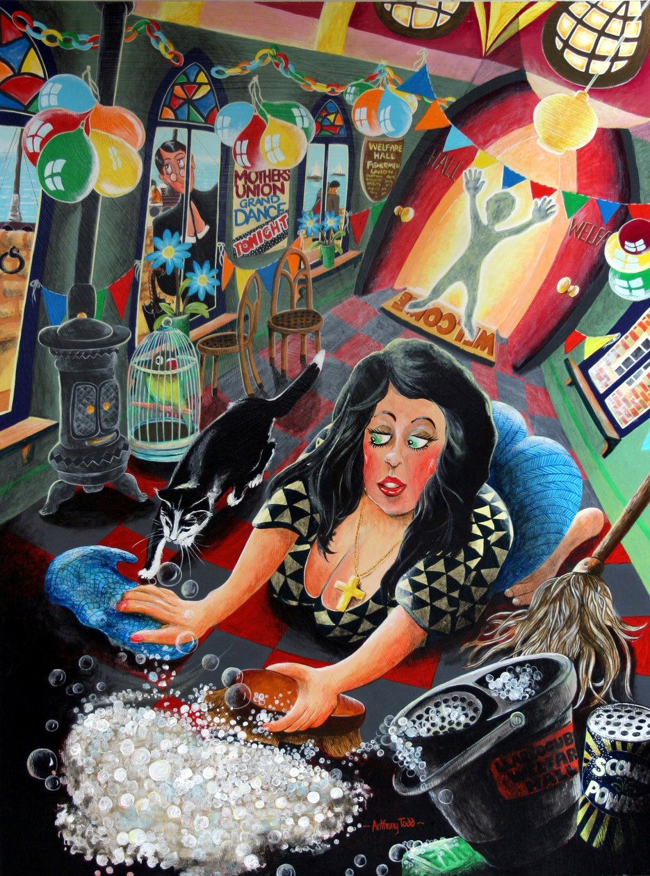Polly Garter, 2005 (akryl på panel) av Tony Todd