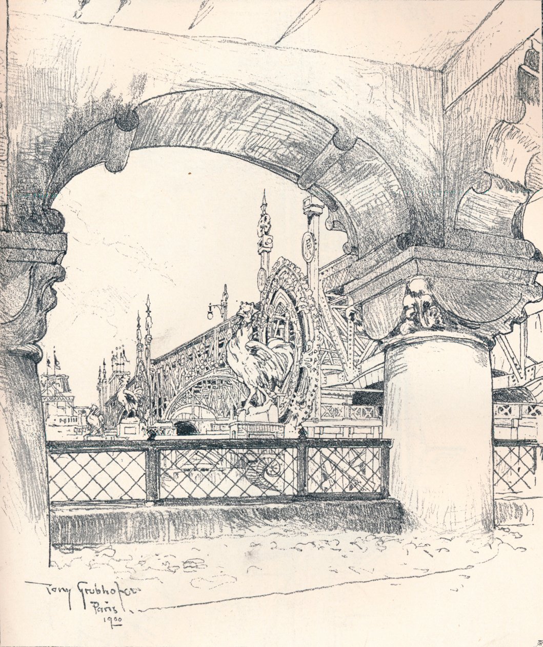Kolonnade nær Pont des Invalides, ca 1900 av Tony Grubhofer