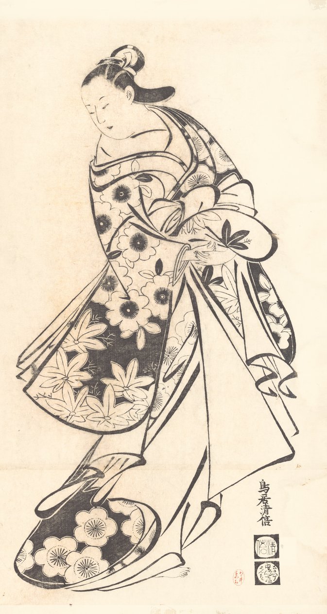 Med høflighet, ca. 1712., ca. 1712. av Torii Kiyomasu I