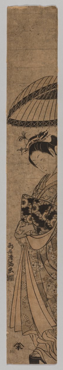 En vakker kvinne, 1735-1785. av Torii Kiyomitsu
