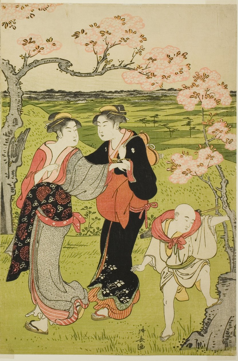 Cherry Blossom Viewing på Asuka Hill av Torii Kiyonaga