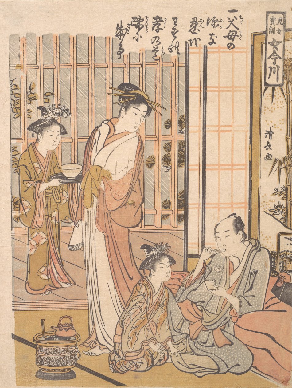 Å glemme sønlig fromhet, ca. 1781. av Torii Kiyonaga