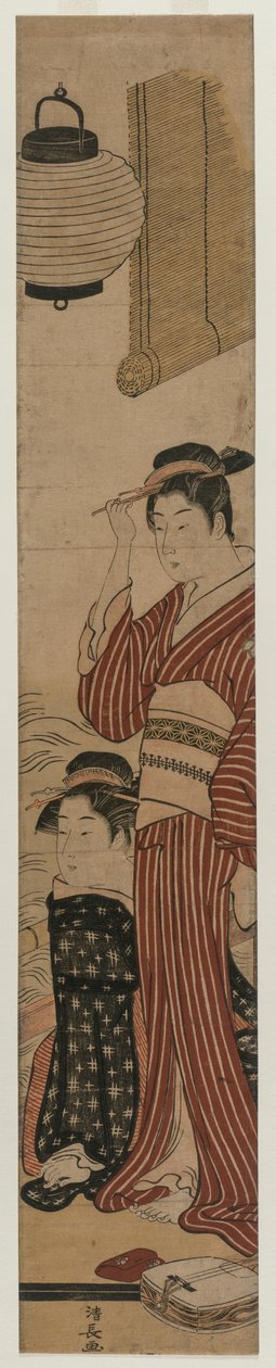 To geisha på en balkong av Torii Kiyonaga