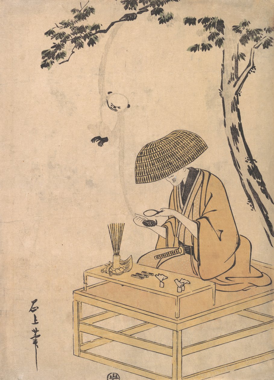 Forstørrelsesglasset, ca. 1775. av Toriyama Sekien
