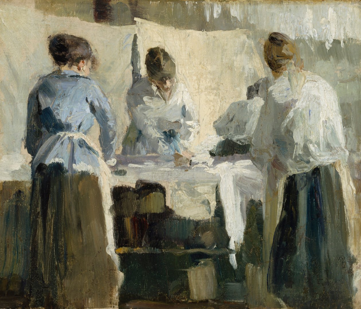 Franske kvinner som stryker, 1889. av Torsten Wasastjerna