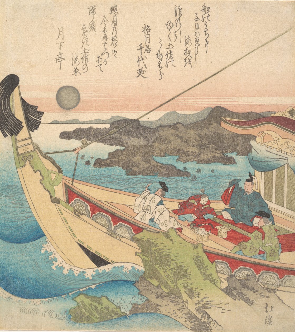 Innlandshavet nær Tosa, ca. 1820. av Totoya Hokkei