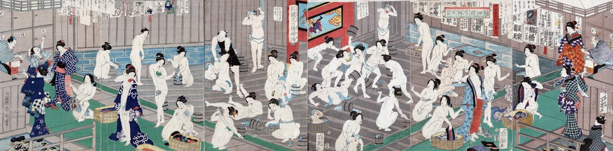 Nakne kropper, 1868 av Toyohara Kunichika
