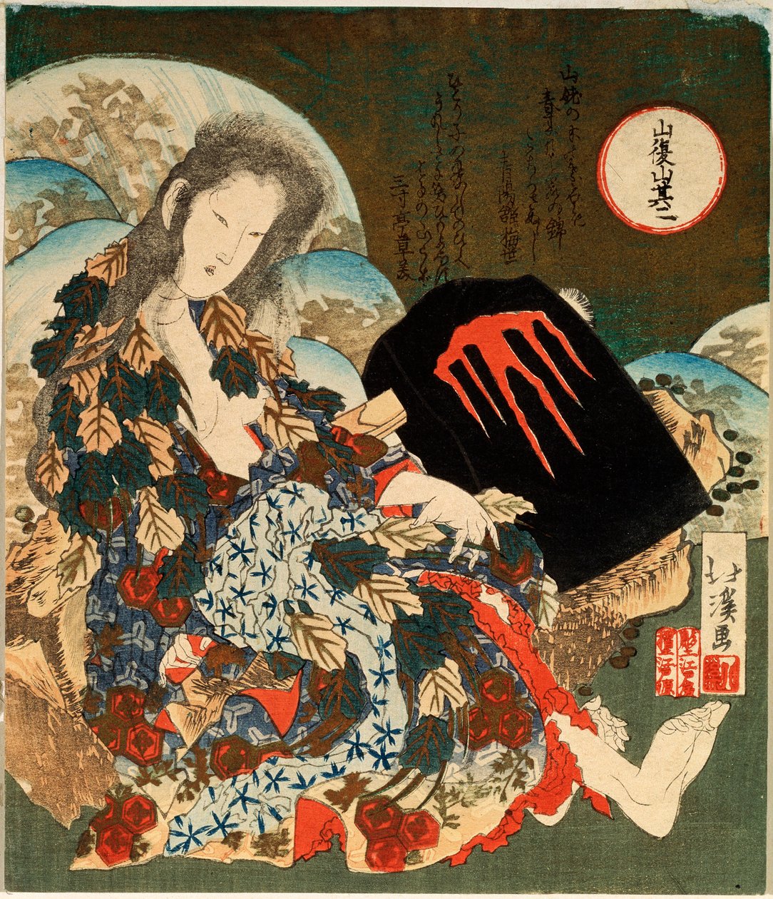Fjell-Uba med Kintaro, 1840-tallet. av Toyota Hokkei