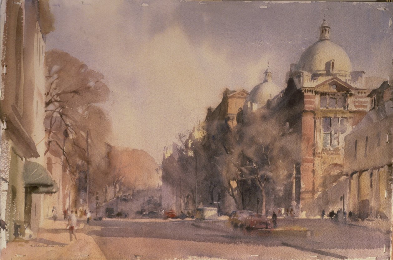 Winter Morning, Victoria and Albert Museum, 1990 (wc) av Trevor Chamberlain