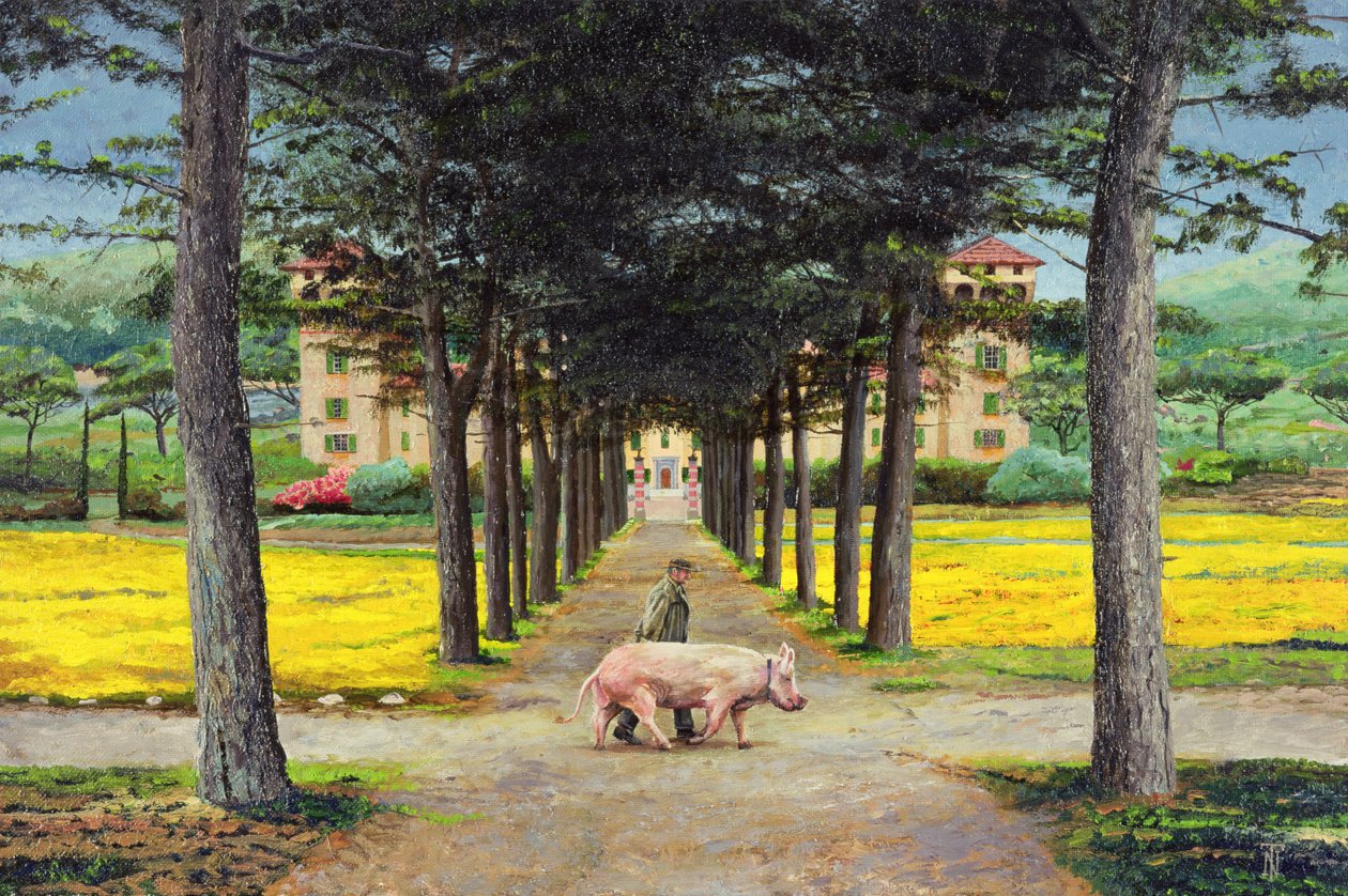 Big Pig, Pistoia, Toscana av Trevor Neal