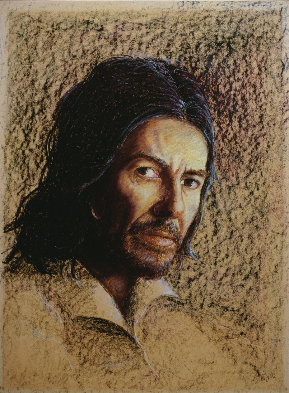 Harrison (1943-2002) (oljepastell om bord) av Trevor Neal
