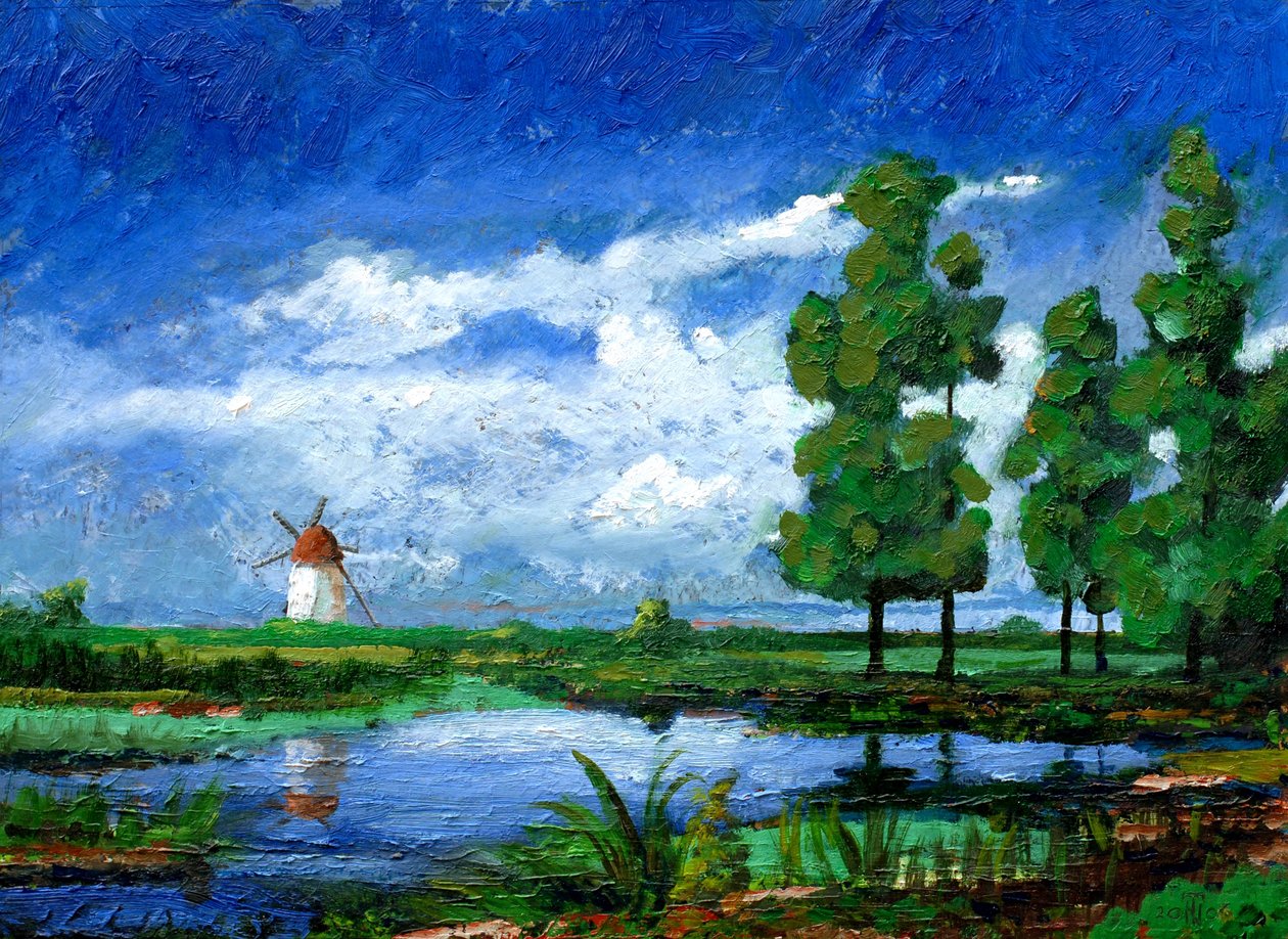 Vindmølle, Holland, 2006 av Trevor Neal
