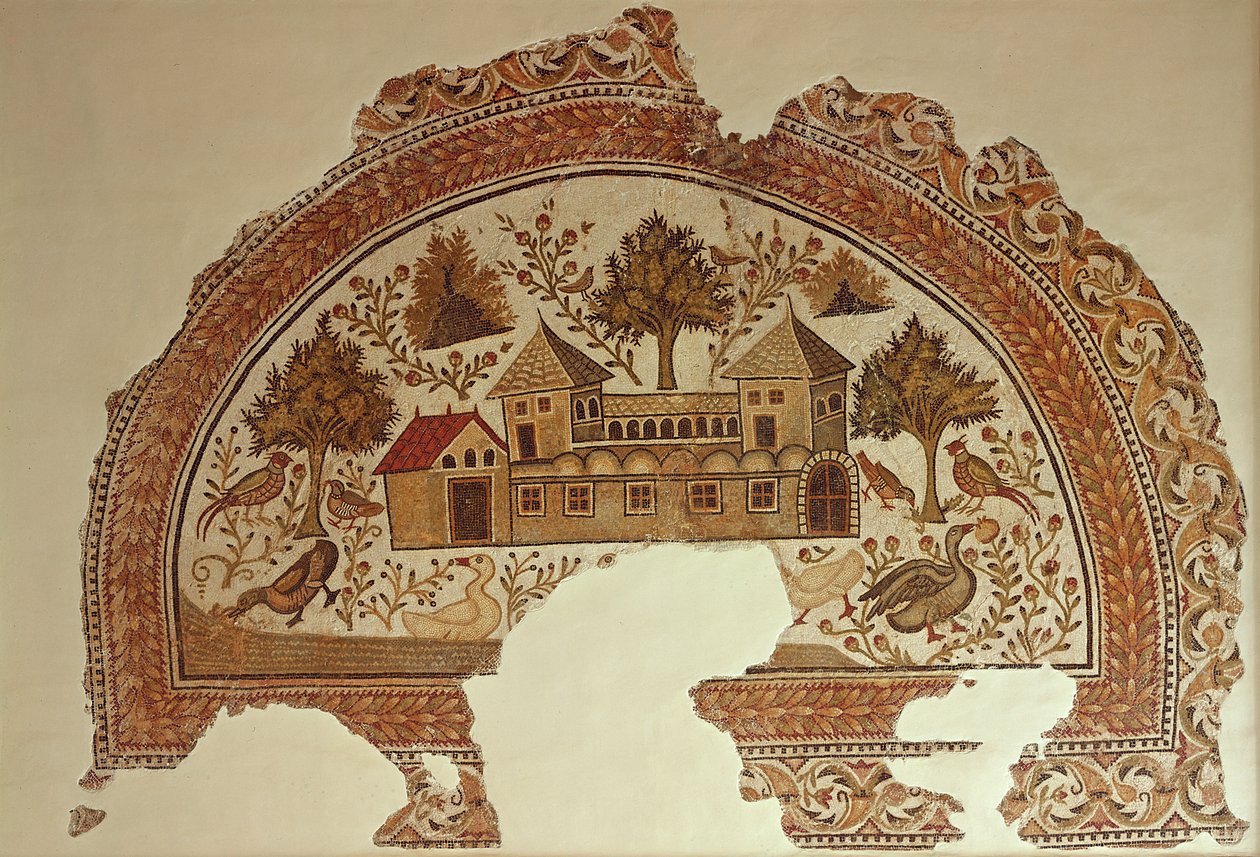 Landsted i Tabarka (mosaikk) av Tunisian School