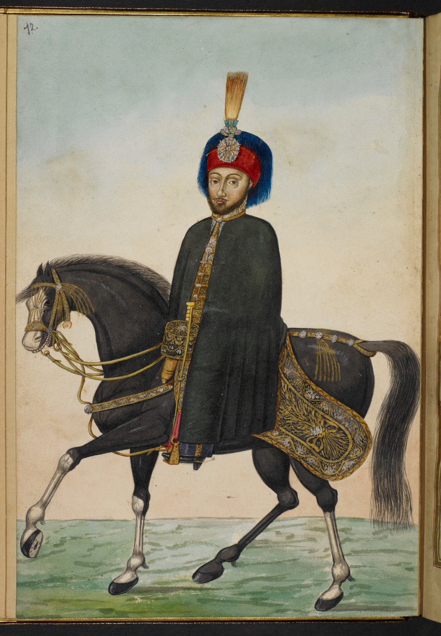 Eller 9505 f.72r, Abdulmecit I (vellum) av Turkish School