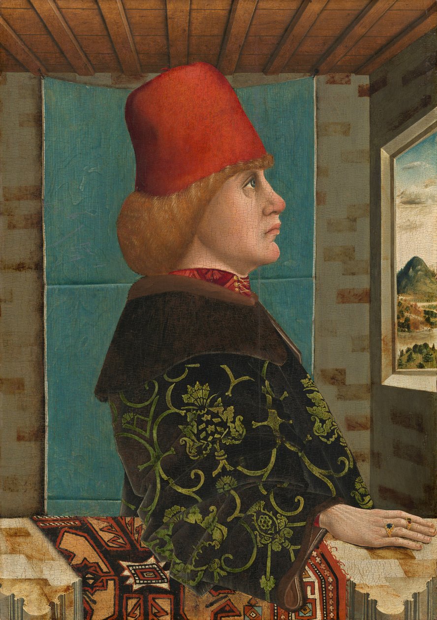 Portrett av en mann av Tyrolean 15th Century