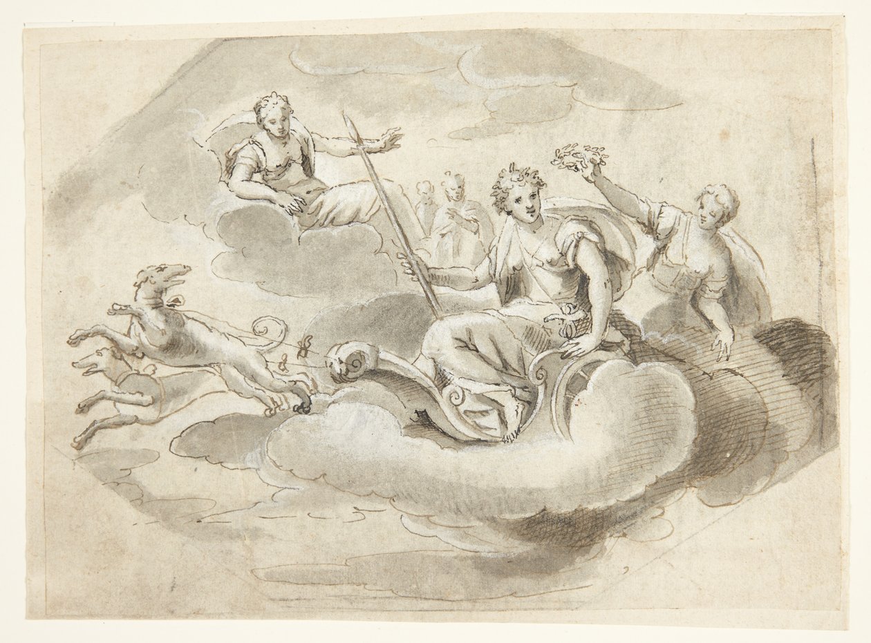 Allegori med Philomelus(?) av Ubekendt