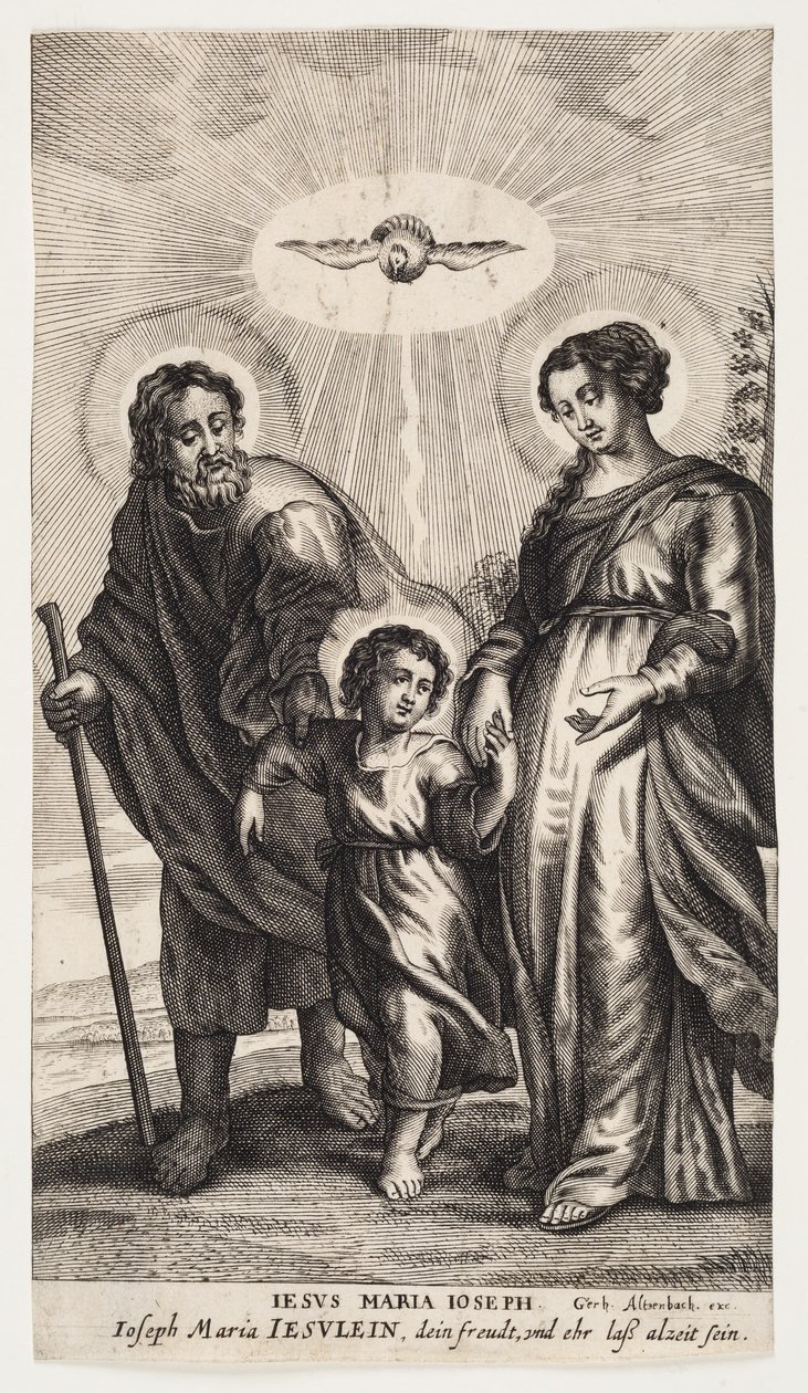 Jesus med Maria og Josef av Ubekendt