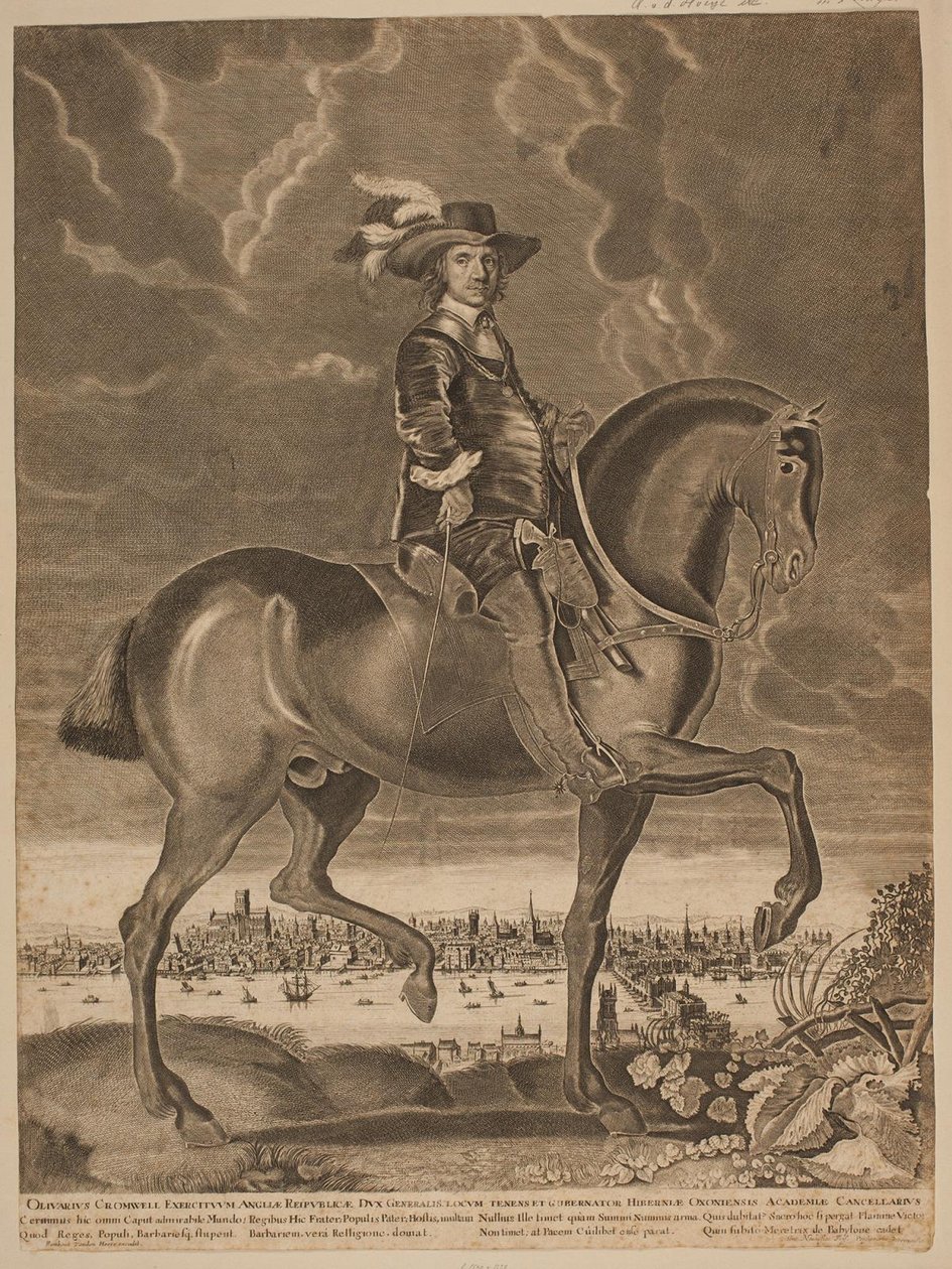 Oliver Cromwell til hest av Ubekendt