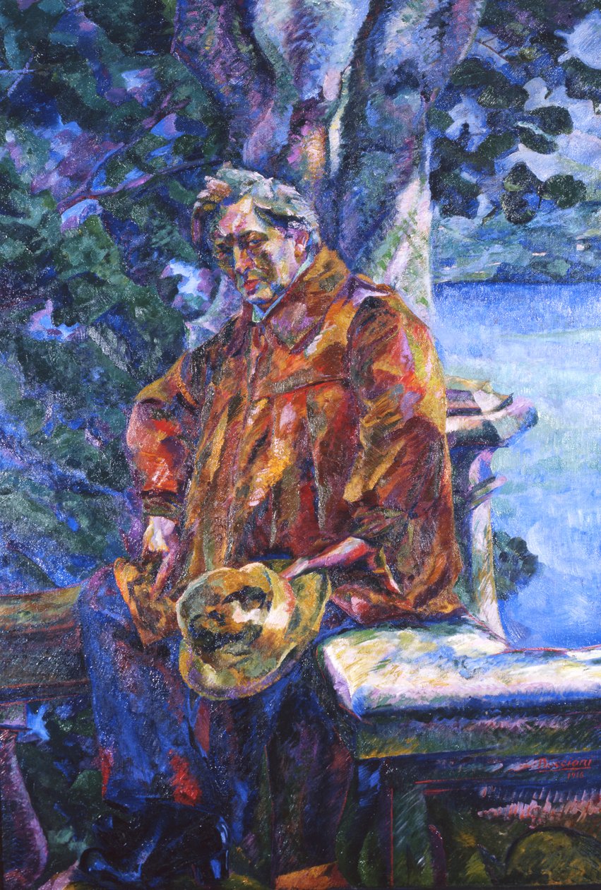 Portrett av Ferruccio Busoni, 1916 av Umberto Boccioni