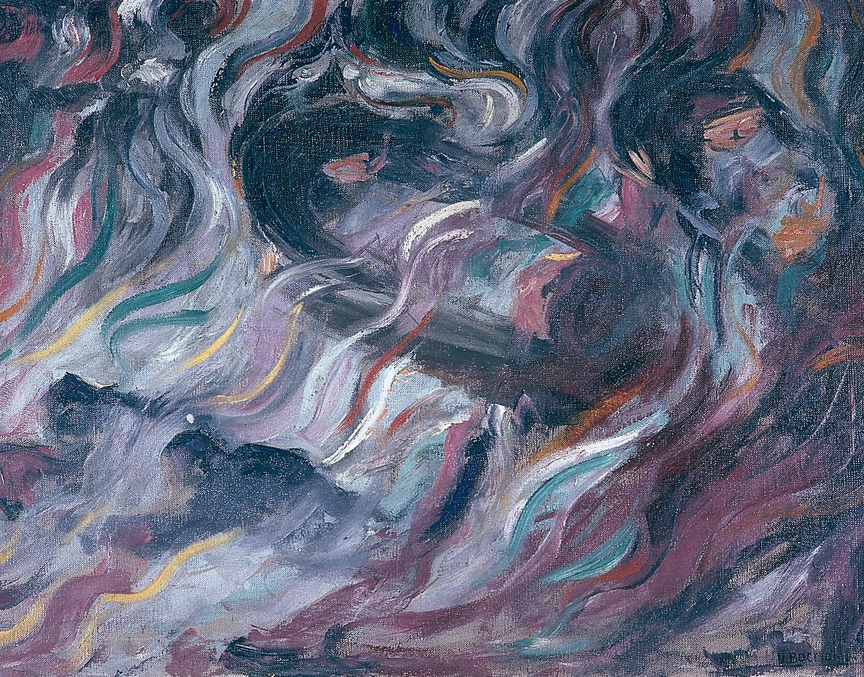Usikkerheter I. Farewells (triptych) 1911 av Umberto Boccioni