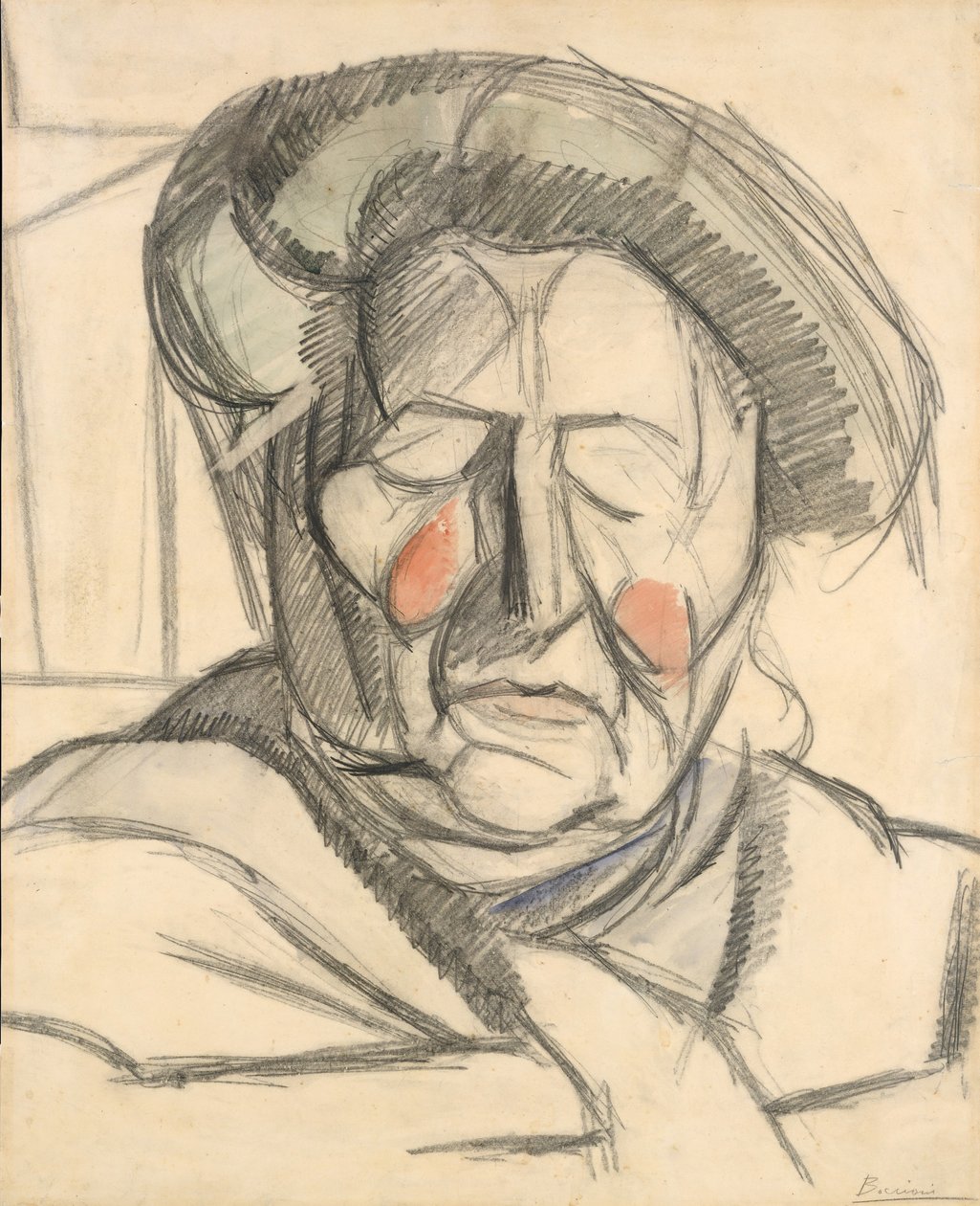 Kunstnerens mor, 1915. av Umberto Boccioni