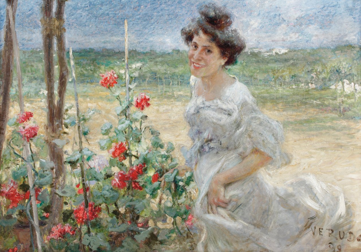 I blomsterhagen, 1899 av Umberto Veruda