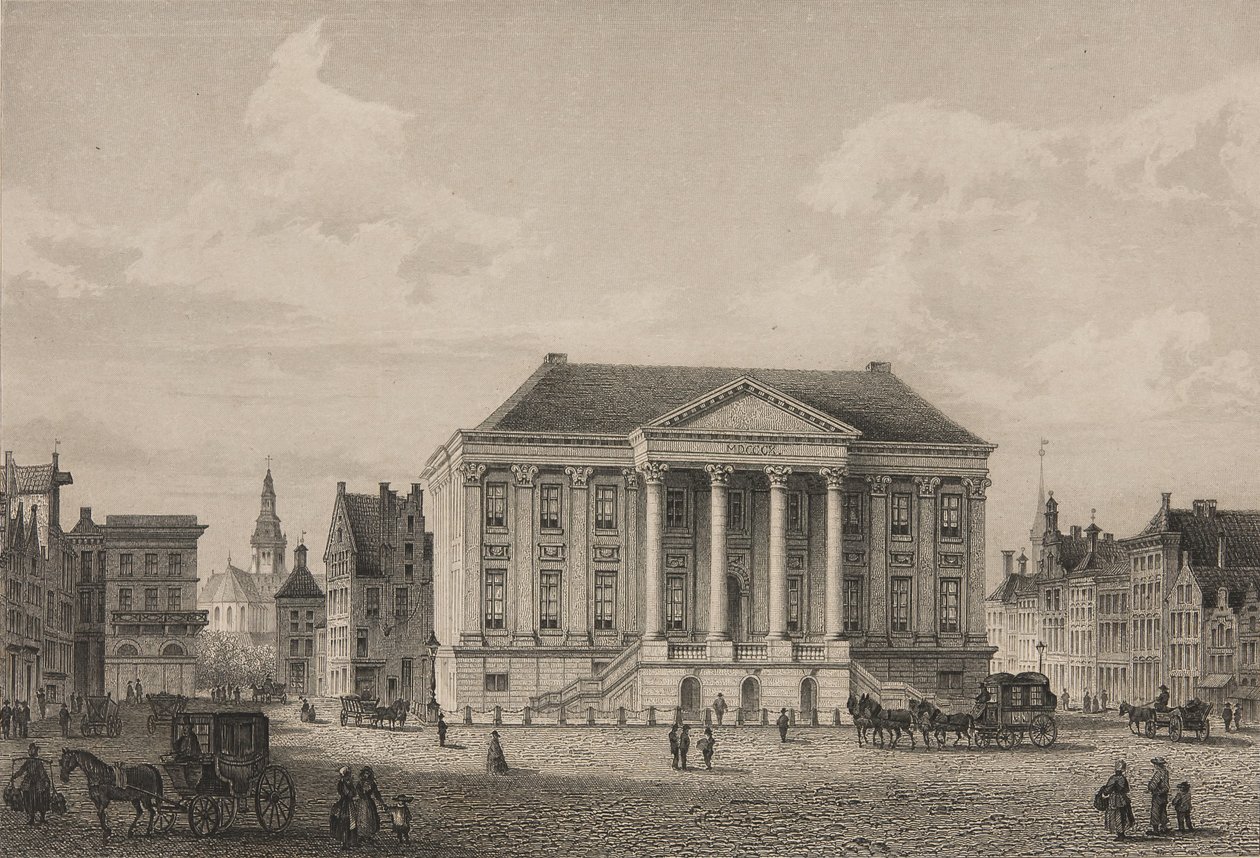 Grote Markt i Groningen i 1858 av Unbekannt Unbekannt