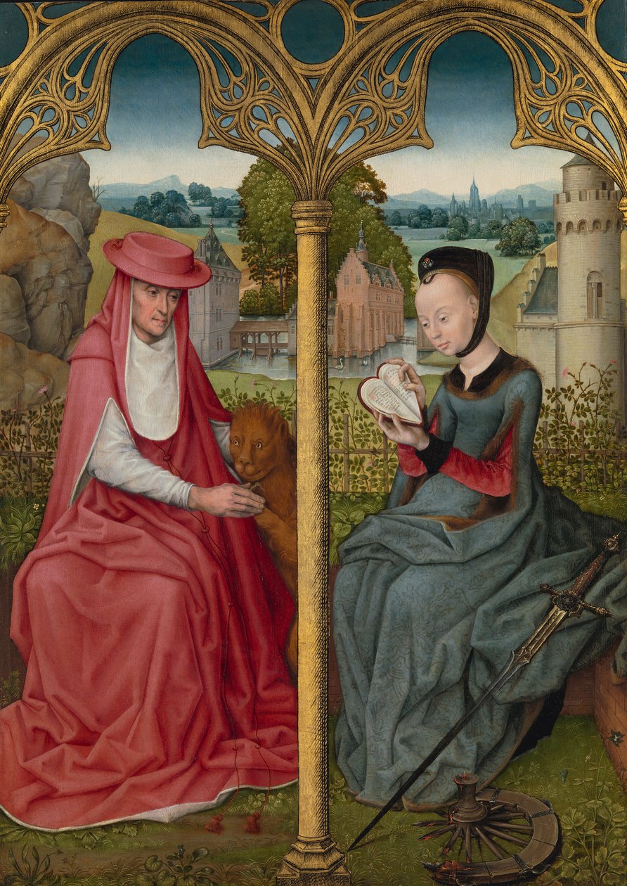 Hl. Hiëronymus en hl. Catharina av Unbekannt Unbekannt