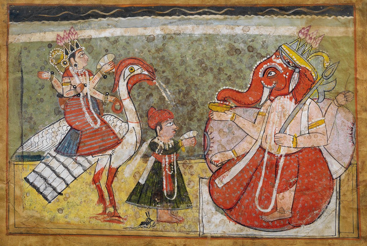 India, miniatyrmaleri på papir av Unbekannt Unbekannt