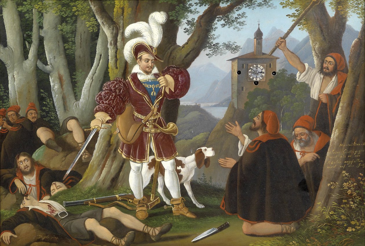 Keiser Maximilian I med ranerne av Unbekannt Unbekannt