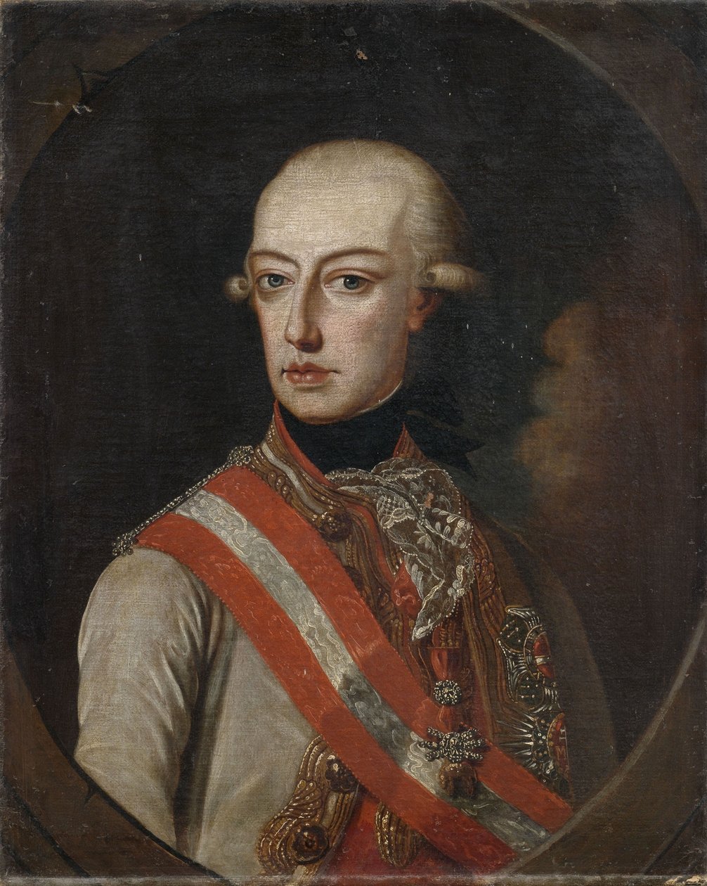 Portrett av keiser Joseph II med Order of the Golden Fleece av Unbekannt Unbekannt