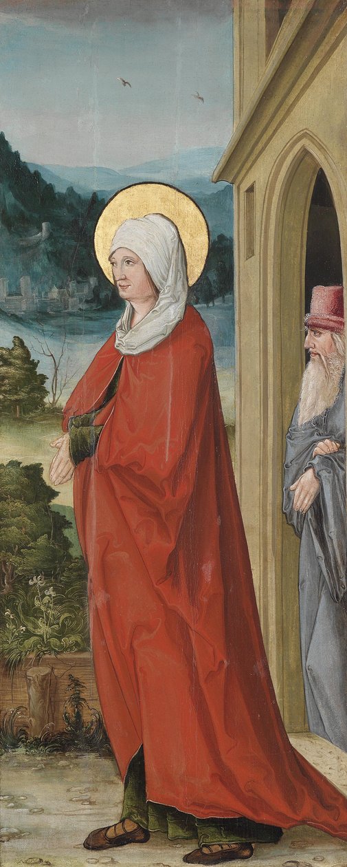 To altervinger med Visitation of Mary av Unbekannt Unbekannt
