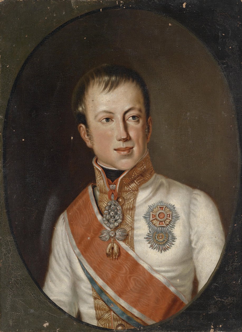 Portrett av keiser Ferdinand I av Østerrike i uniform med medaljer av Unbekannt Unbekannt