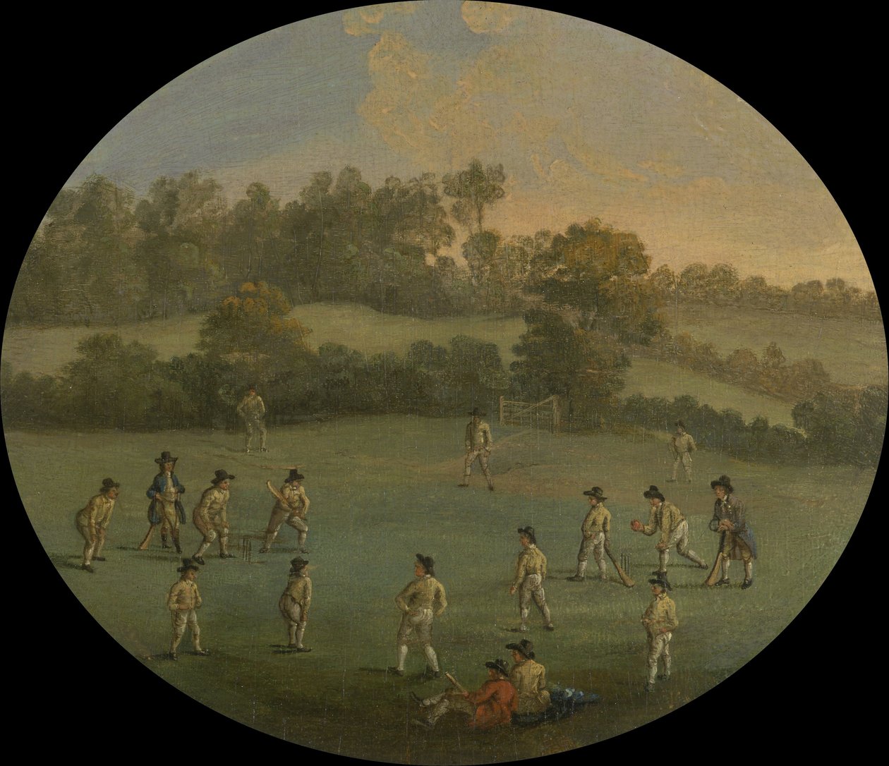 A Game of Cricket (The Royal Academy Club in Marylebone Fields, nå Regents Park) av Unbekannt Unbekannt