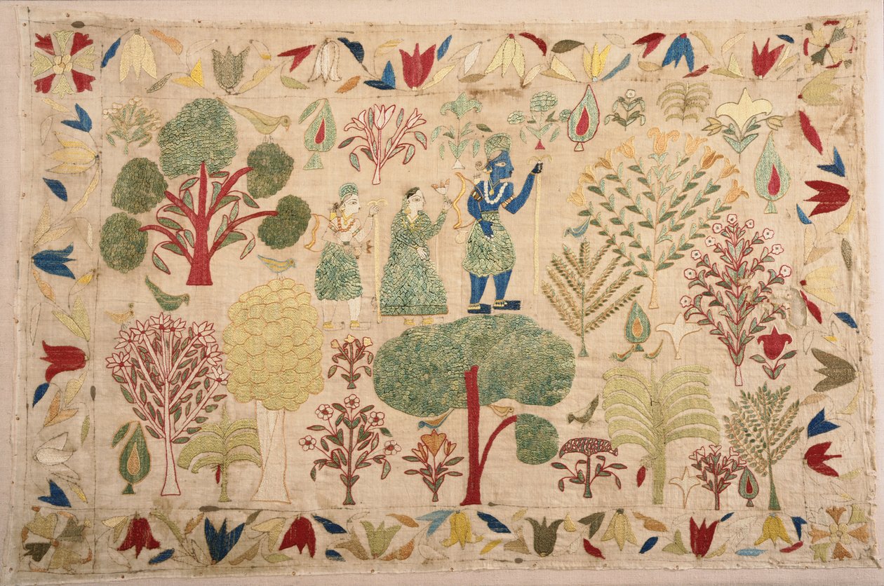 Kunstner, produsent ukjent, India - Ceremonial Cover (Chamba Rumal) av Unbekannt Unbekannt