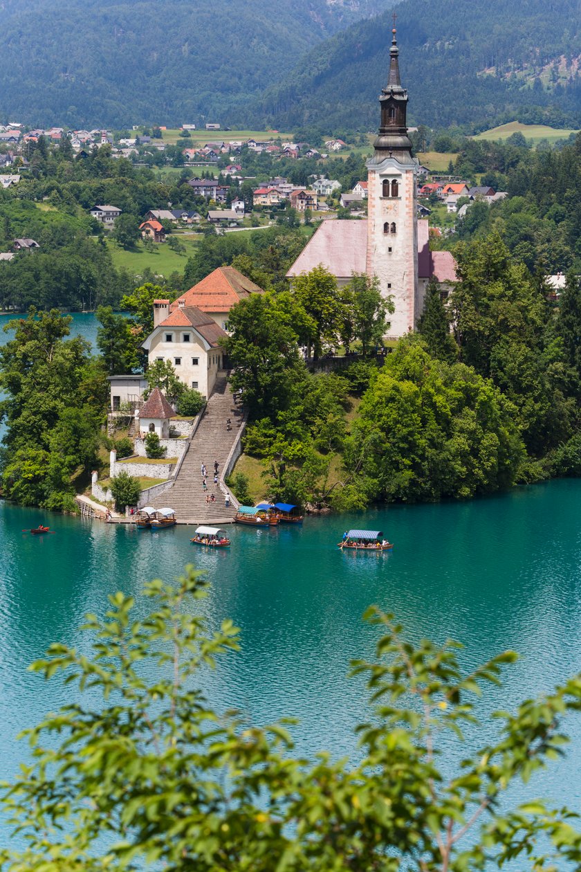 Bled, Slovenia. Himmelfartskirken, Bled Island av Unbekannt Unbekannt